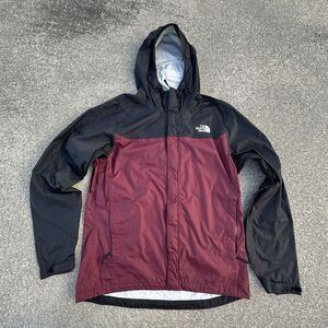 The North Face Men's Lightweight Hooded Jacket - Black & Burgundy
